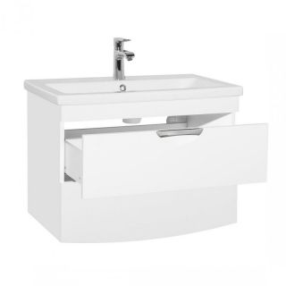 Тумба под раковину STYLE LINE ЛС-000010037  "Жасмин 2" (2 ящ.), Комо 80, Люкс белая, PLUS